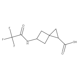 rac-(1R,3r,5S)-5-(trifluoroacetamido)spiro[2.3]hexane-1-carboxylic acid结构式