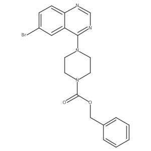 Benzyl 4-(6-bromoquinazolin-4-yl)piperazine-1-carboxylate结构式