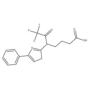 4-[2,2,2-trifluoro-N-(4-phenyl-1,3-thiazol-2-yl)acetamido]butanoic acid结构式