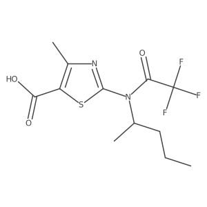 4-methyl-2-[2,2,2-trifluoro-N-(pentan-2-yl)acetamido]-1,3-thiazole-5-carboxylic acid Structure