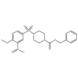 Benzyl 4-(4-methoxy-3-nitrobenzenesulfonyl)piperazine-1-carboxylate Structure