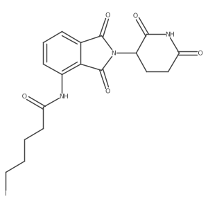 N-[2-(2,6-dioxo-3-piperidyl)-1,3-dioxo-isoindolin-4-yl]-5-iodo-pentanamide Structure