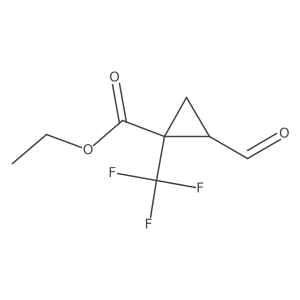 ethyl rel-(1S,2R)-2-formyl-1-(trifluoromethyl)cyclopropane-1-carboxylate Structure