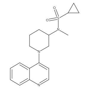 N-methyl-N-[1-(quinolin-4-yl)piperidin-3-yl]cyclopropanesulfonamide结构式