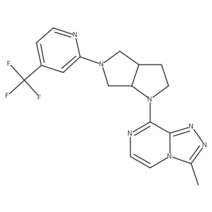 2-(1-{3-Methyl-[1,2,4]triazolo[4,3-a]pyrazin-8-yl}-octahydropyrrolo[2,3-c]pyrrol-5-yl)-4-(trifluoromethyl)pyridine结构式