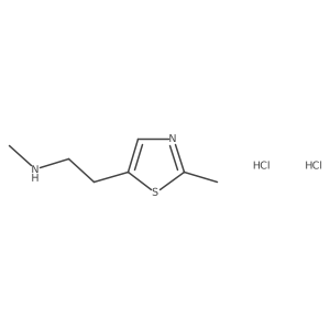 N-Methyl-2-(2-methylthiazol-5-yl)ethan-1-amine dihydrochloride Structure