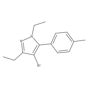 4-Bromo-1,3-diethyl-5-(p-tolyl)-1H-pyrazole结构式