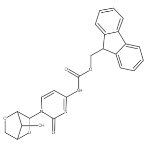 (9H-fluoren-9-yl)methyl N-{1-[(1R,3R,4S,7R)-7-hydroxy-2,5-dioxabicyclo[2.2.1]heptan-3-yl]-2-oxo-1,2-dihydropyrimidin-4-yl}carbamate Structure