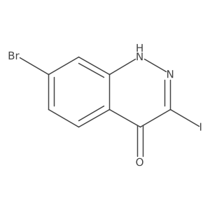 7-Bromo-3-iodocinnolin-4(1H)-one Structure