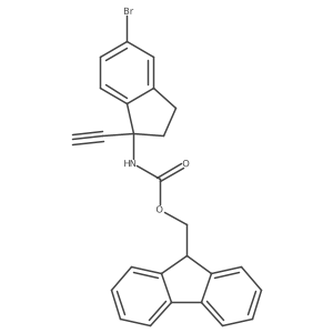 (9H-fluoren-9-yl)methyl N-(5-bromo-1-ethynyl-2,3-dihydro-1H-inden-1-yl)carbamate结构式