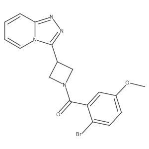 1-(2-Bromo-5-methoxybenzoyl)-3-{[1,2,4]triazolo[4,3-a]pyridin-3-yl}azetidine Structure