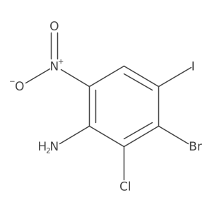 3-Bromo-2-chloro-4-iodo-6-nitroaniline Structure