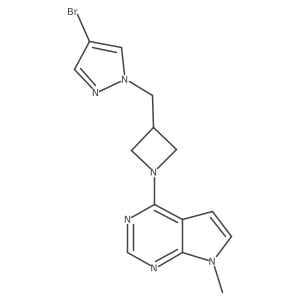 4-bromo-1-[(1-{7-methyl-7H-pyrrolo[2,3-d]pyrimidin-4-yl}azetidin-3-yl)methyl]-1H-pyrazole Structure