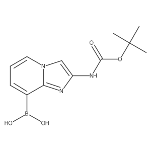 CC(C)(C)OC(=O)Nc1cn2cccc(B(O)O)c2n1结构式
