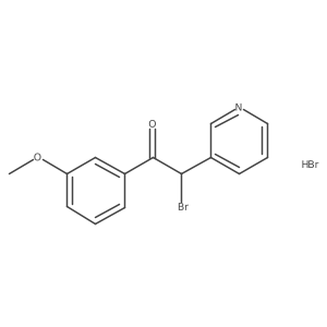 2-Bromo-1-(3-methoxyphenyl)-2-(3-pyridyl)ethanone hydrocbromide Structure