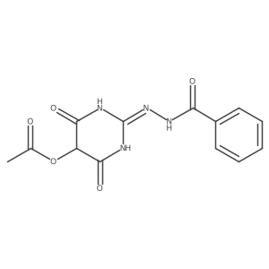 Benzoic acid, 2-(5-(acetyloxy)-1,4,5,6-tetrahydro-4,6-dioxo-2-pyrimidinyl)hydrazide Structure