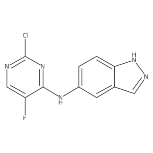 N-(2-Chloro-5-fluoropyrimidin-4-yl)-1H-indazol-5-amine结构式