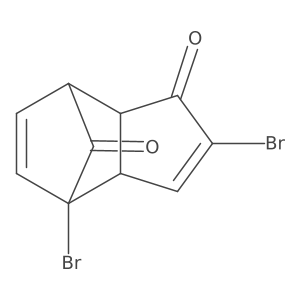 rac-(1R,2S,6R,7R)-4,7-dibromotricyclo[5.2.1.0,2,6]deca-4,8-diene-3,10-dione结构式
