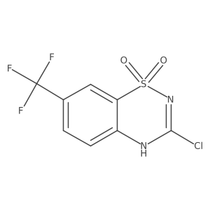 3-Chloro-7-trifluoromethyl-2H-benzo[1,2,4]thiadiazine 1,1-dioxide结构式