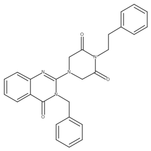 4-(3-Benzyl-4-oxoquinazolin-2-yl)-1-(2-phenylethyl)piperazine-2,6-dione Structure