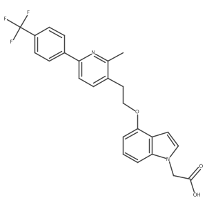 1h-Indole-1-acetic acid,4-[2-[2-methyl-6-[4-(trifluoromethyl)phenyl]-3-pyridinyl]ethoxy]- Structure