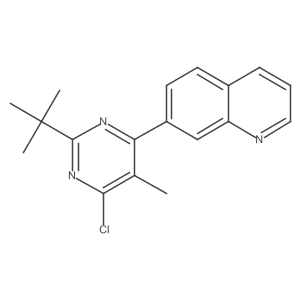 7-(2-(Tert-butyl)-6-chloro-5-methylpyrimidin-4-yl)quinoline Structure