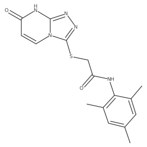 N-mesityl-2-((7-oxo-7,8-dihydro-[1,2,4]triazolo[4,3-a]pyrimidin-3-yl)thio)acetamide Structure