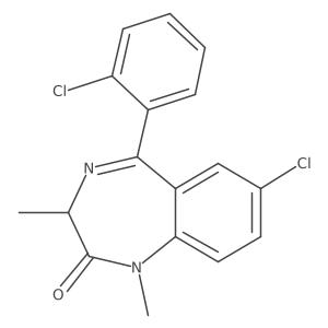 14-Benzodiazpn2-ON,1,3-ME-5(2clph)7CL结构式