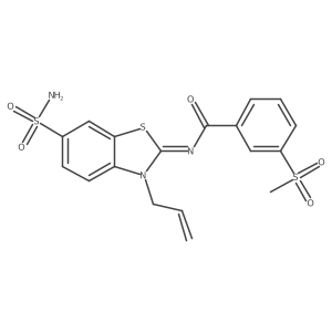 (Z)-N-(3-allyl-6-sulfamoylbenzo[d]thiazol-2(3H)-ylidene)-3-(methylsulfonyl)benzamide结构式