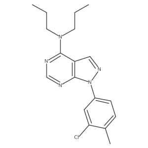 1-(3-chloro-4-methylphenyl)-N,N-dipropyl-1H-pyrazolo[3,4-d]pyrimidin-4-amine Structure