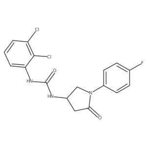 1-(2,3-Dichlorophenyl)-3-[1-(4-fluorophenyl)-5-oxopyrrolidin-3-yl]urea Structure