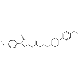 1-(1-(4-Methoxyphenyl)-5-oxopyrrolidin-3-yl)-3-(2-(4-(4-methoxyphenyl)piperazin-1-yl)ethyl)urea Structure