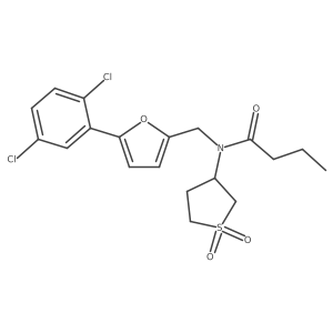 N-{[5-(2,5-dichlorophenyl)furan-2-yl]methyl}-N-(1,1-dioxidotetrahydrothiophen-3-yl)butanamide Structure