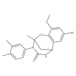 8-bromo-3-(3,4-dimethylphenyl)-10-methoxy-2-methyl-5,6-dihydro-2H-2,6-methanobenzo[g][1,3,5]oxadiazocin-4(3H)-one Structure
