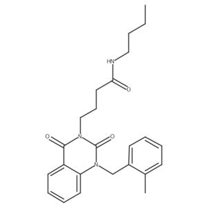 N-butyl-4-(1-(2-methylbenzyl)-2,4-dioxo-1,2-dihydroquinazolin-3(4H)-yl)butanamide结构式