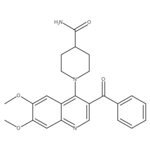 1-(3-Benzoyl-6,7-dimethoxyquinolin-4-yl)piperidine-4-carboxamide Structure