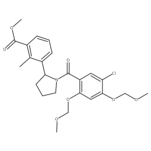Methyl 3-{1-[5-chloro-2,4-bis(methoxymethoxy)benzoyl]pyrrolidin-2-yl}-2-methylbenzoate Structure