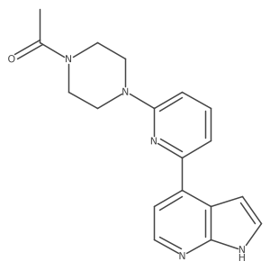 1-(4-(6-(1h-Pyrrolo[2,3-b]pyridin-4-yl)pyridin-2-yl)piperazin-1-yl)ethanone结构式