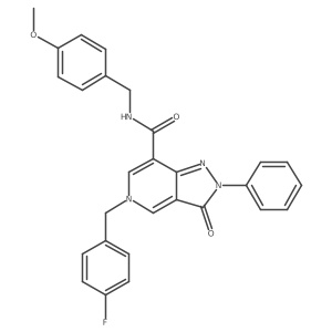 5-(4-fluorobenzyl)-N-(4-methoxybenzyl)-3-oxo-2-phenyl-3,5-dihydro-2H-pyrazolo[4,3-c]pyridine-7-carboxamide Structure