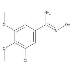 3-chloro-N'-hydroxy-4,5-dimethoxybenzene-1-carboximidamide结构式