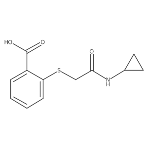 2-{[(Cyclopropylcarbamoyl)methyl]sulfanyl}benzoic acid Structure
