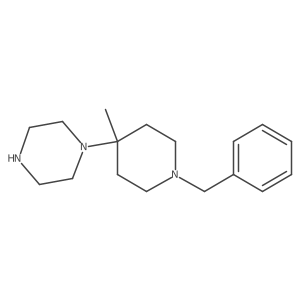 1-(1-Benzyl-4-methyl-piperidin-4-yl)-piperazine结构式