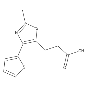 3-[2-Methyl-4-(2-thienyl)-1,3-thiazol-5-yl]propanoic acid结构式