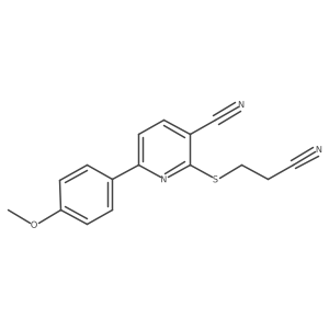 2-[(2-Cyanoethyl)sulfanyl]-6-(4-methoxyphenyl)pyridine-3-carbonitrile Structure