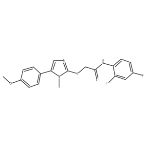 N-(2,4-difluorophenyl)-2-((5-(4-methoxyphenyl)-1-methyl-1H-imidazol-2-yl)thio)acetamide结构式