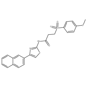 3-((4-methoxyphenyl)sulfonyl)-N-(4-(naphthalen-2-yl)thiazol-2-yl)propanamide Structure