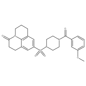 9-((4-(3-methoxybenzoyl)piperazin-1-yl)sulfonyl)-1,2,6,7-tetrahydropyrido[3,2,1-ij]quinolin-3(5H)-one Structure