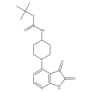 [1-(2,3-dioxo-2,3-dihydro-1H-pyrrolo[2,3-b]pyridin-4-yl)-piperidin-4-yl]-carbamic acid tert-butyl ester结构式