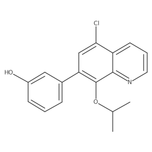 3-(5-Chloro-8-propan-2-yloxyquinolin-7-yl)phenol Structure