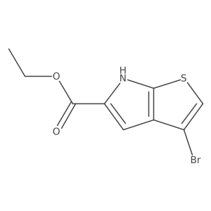 ethyl 3-bromo-6H-thieno[2,3-b]pyrrole-5-carboxylate结构式